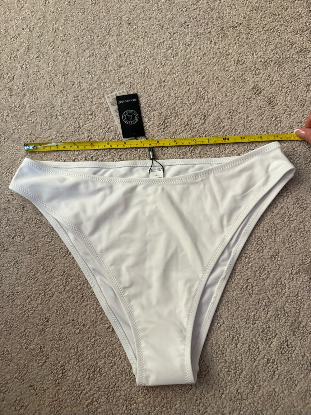 White High-Cut Bikini Bottom Cheeky Swim Beach Vacation White Bikini Bottom